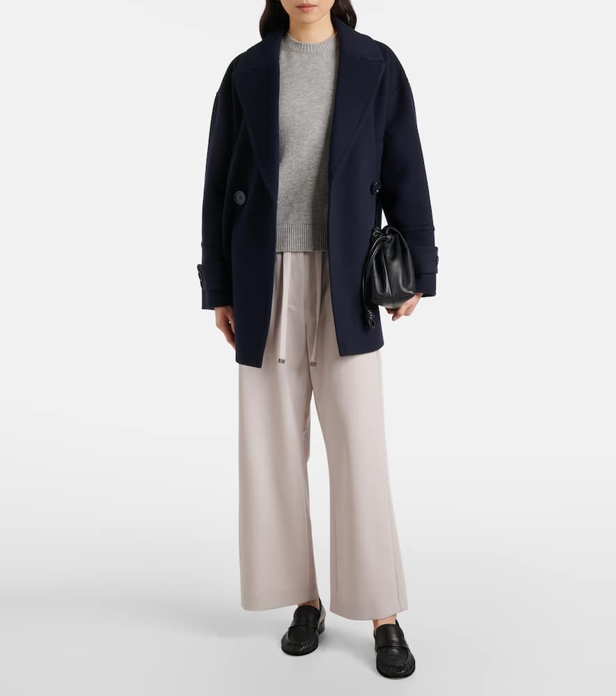 Argenta virgin wool crêpe wide-leg pants
