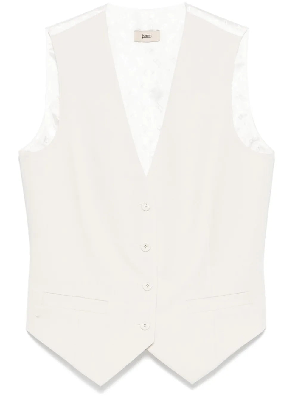 Logo-Jacquard Vest — White