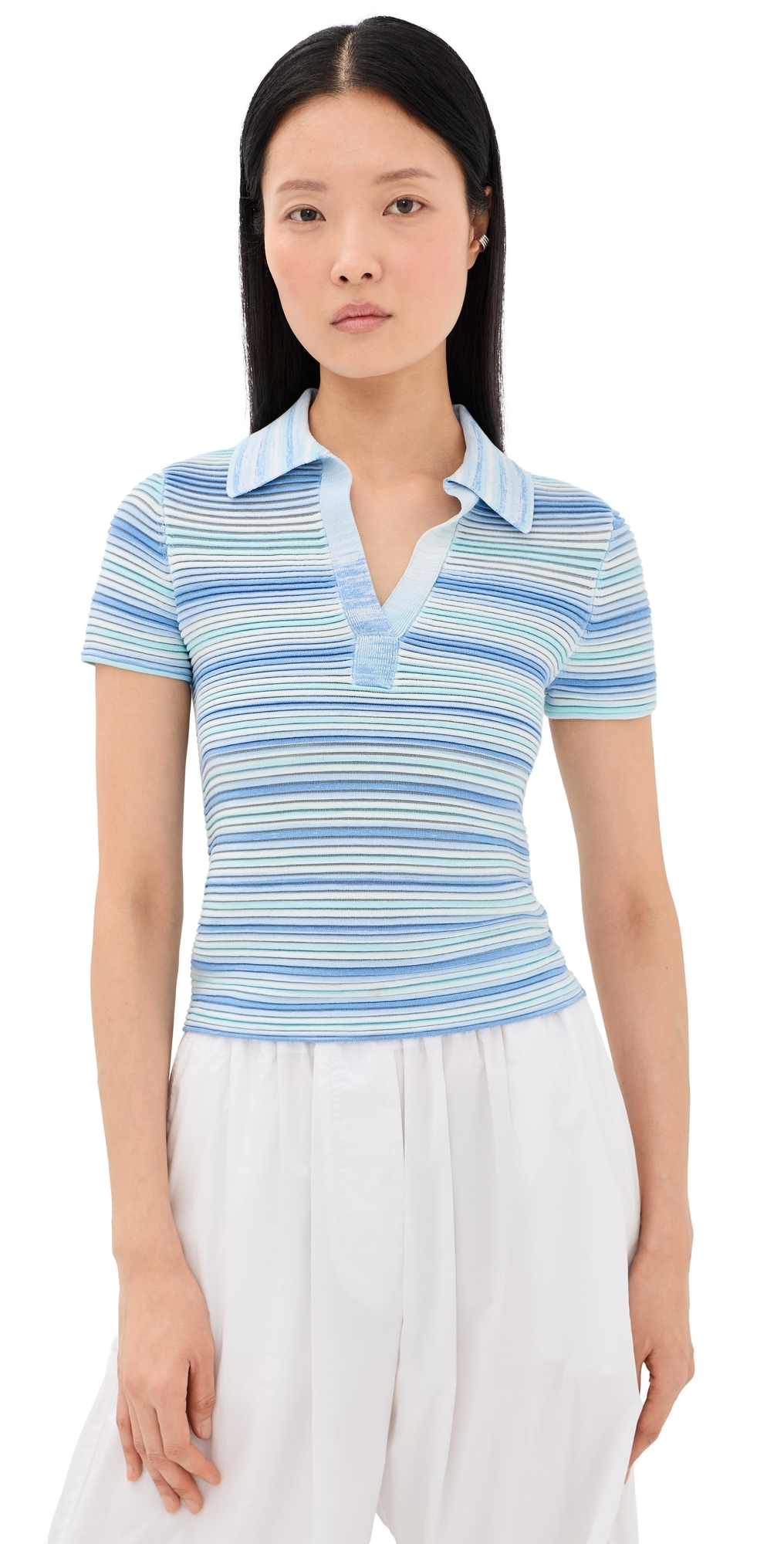 Paxton Knit Polo Periwinkle Multi