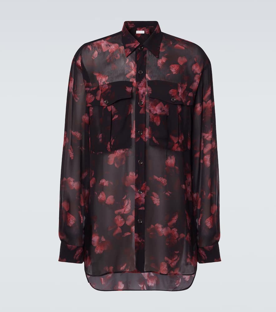 Sheer floral shirt