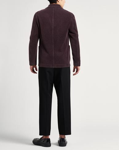 Man Blazer Dark purple Size 40 Virgin Wool, Polyamide