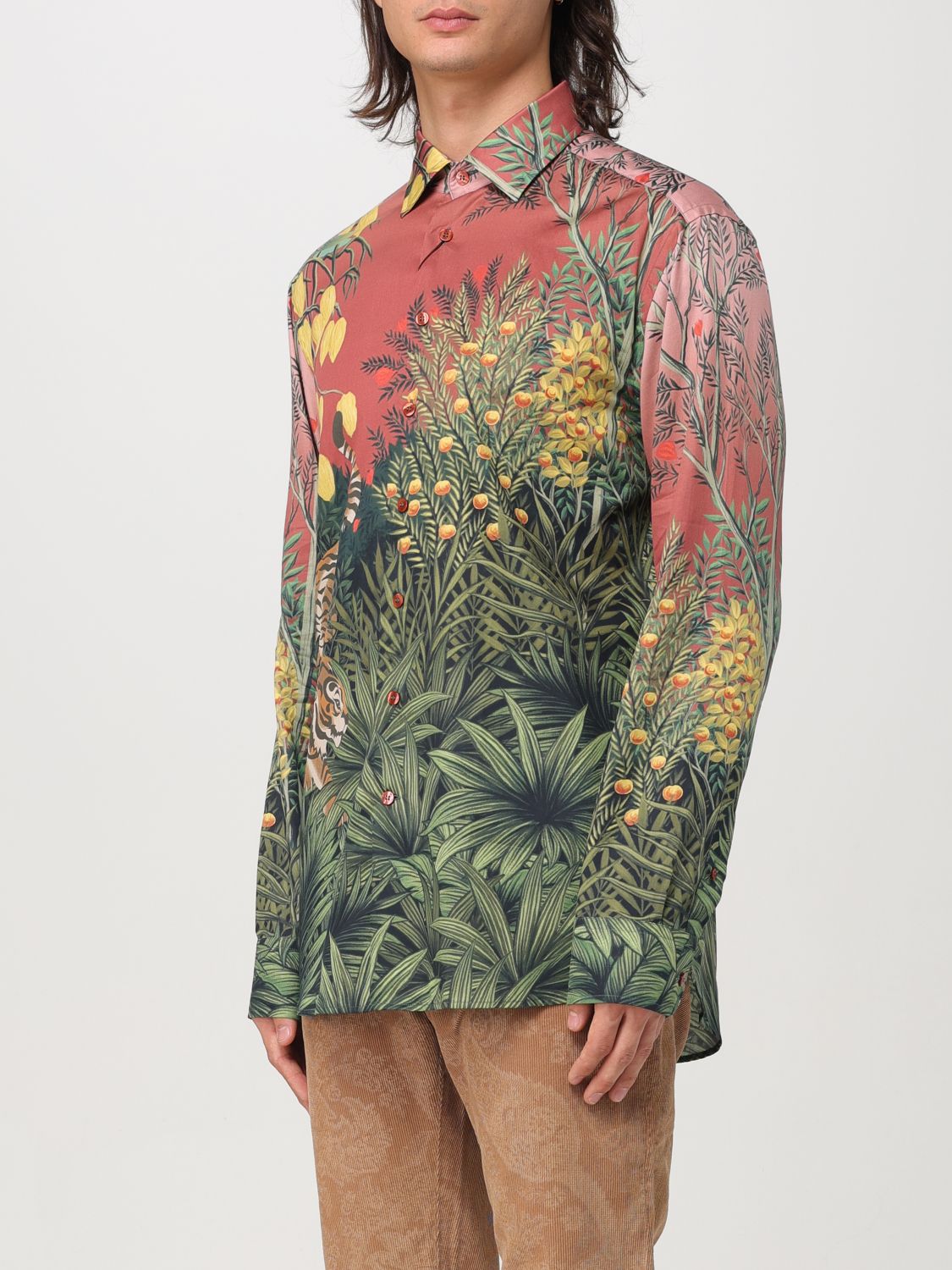 Printed cotton shirt - Green