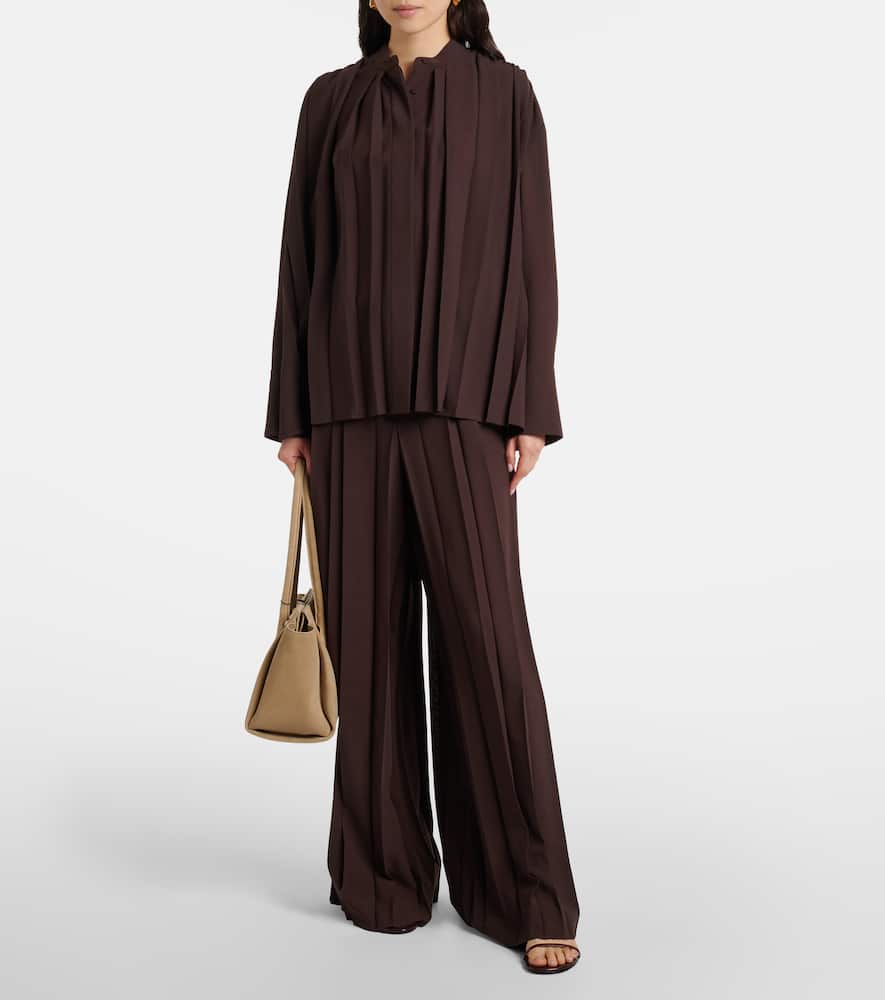 Tibre plissé wide-leg pants