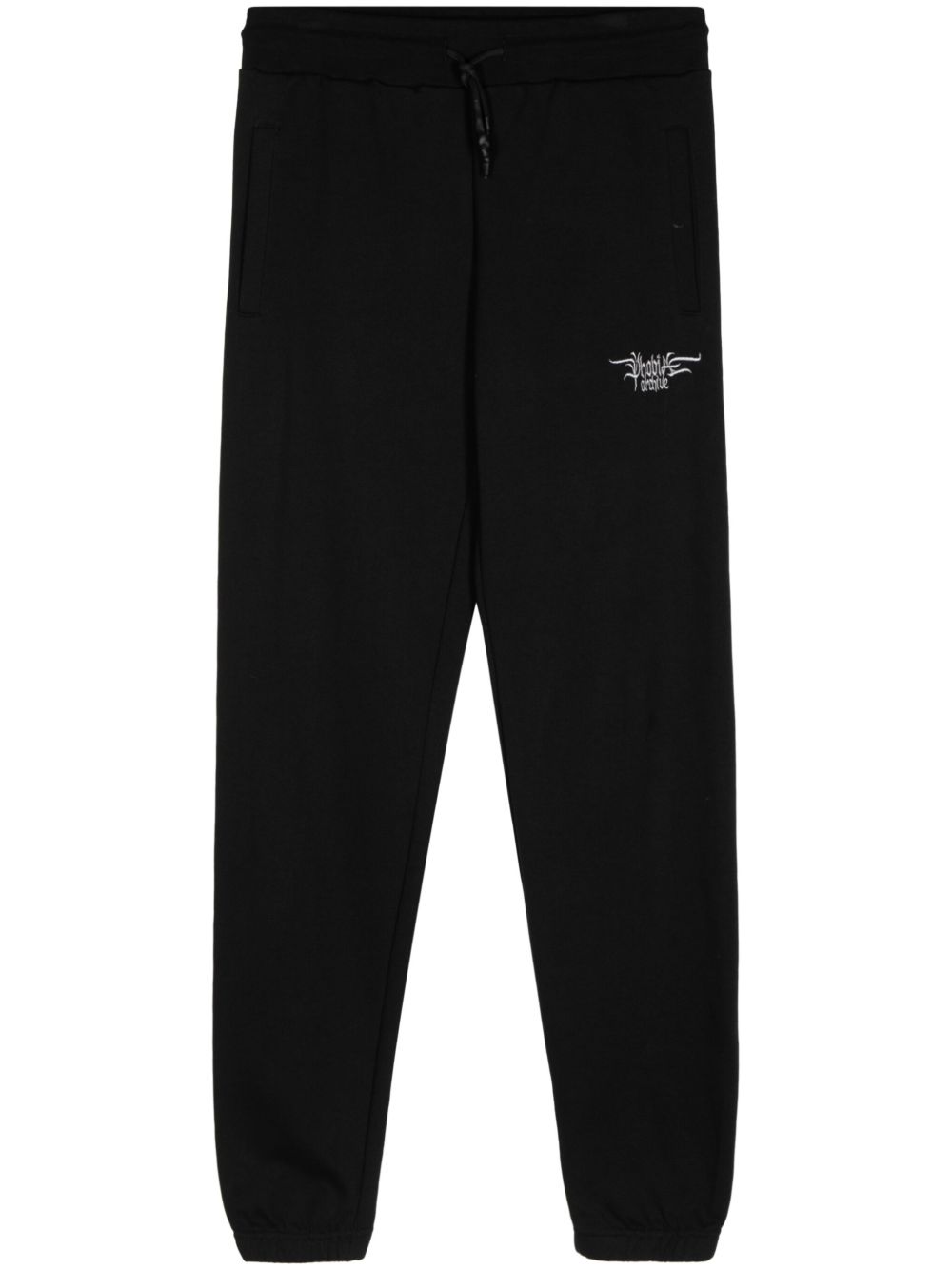 PHOBIA tapered-leg cotton track pants - Black