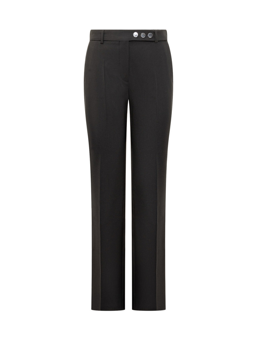 Black Straight Flat Front Pants
