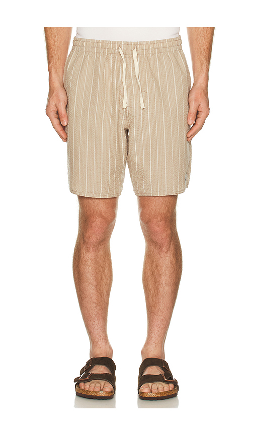 Rhythm Seersucker Stripe Jam Shorts in Brown. 32. Also , 33