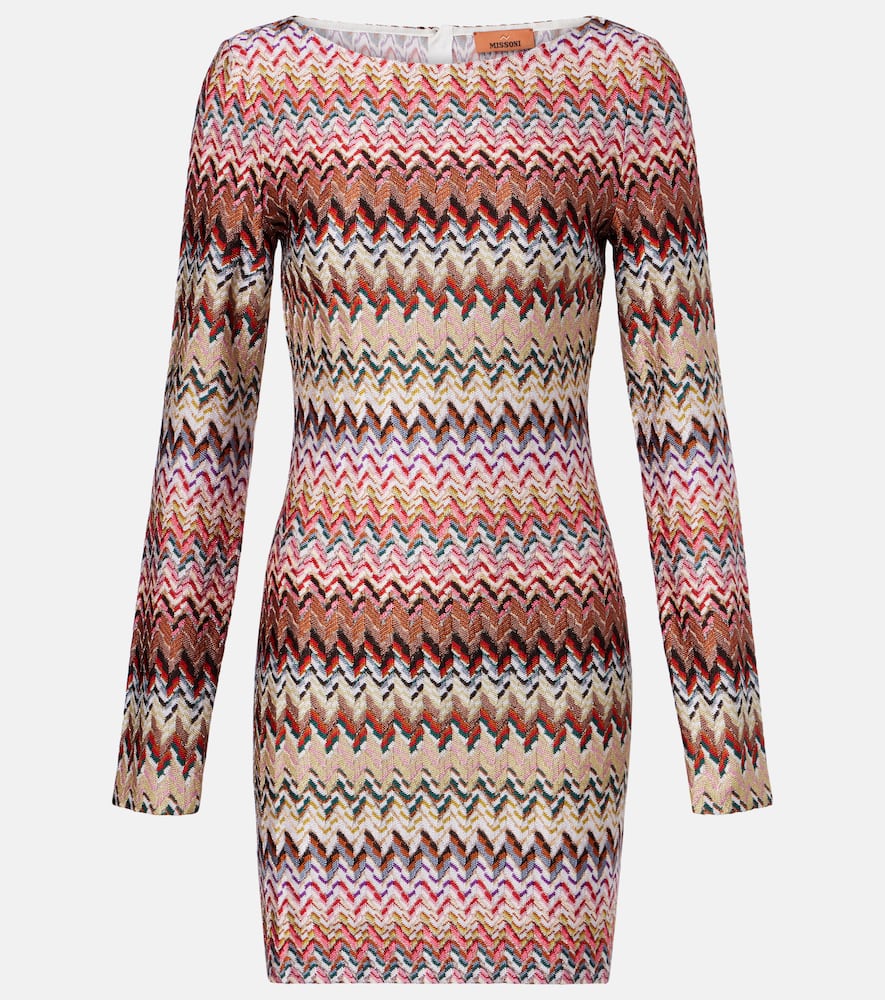 Zig Zag lamé minidress