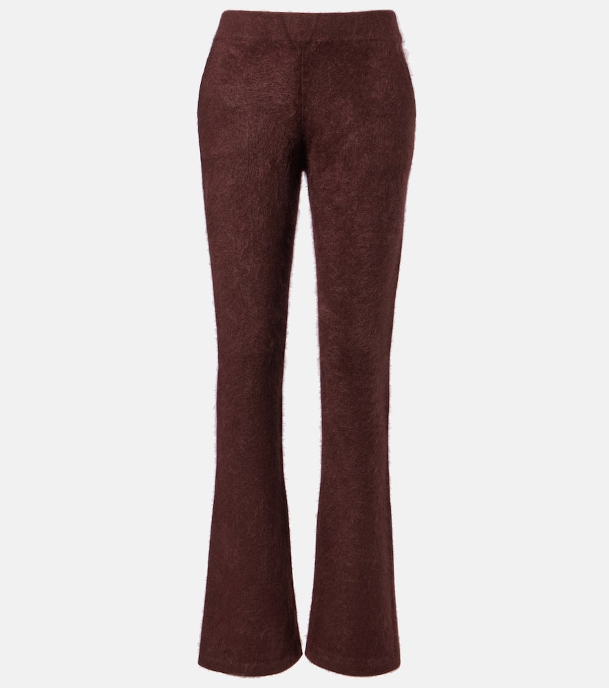 Fluffy Statement wool and cashmere-blend flared pants