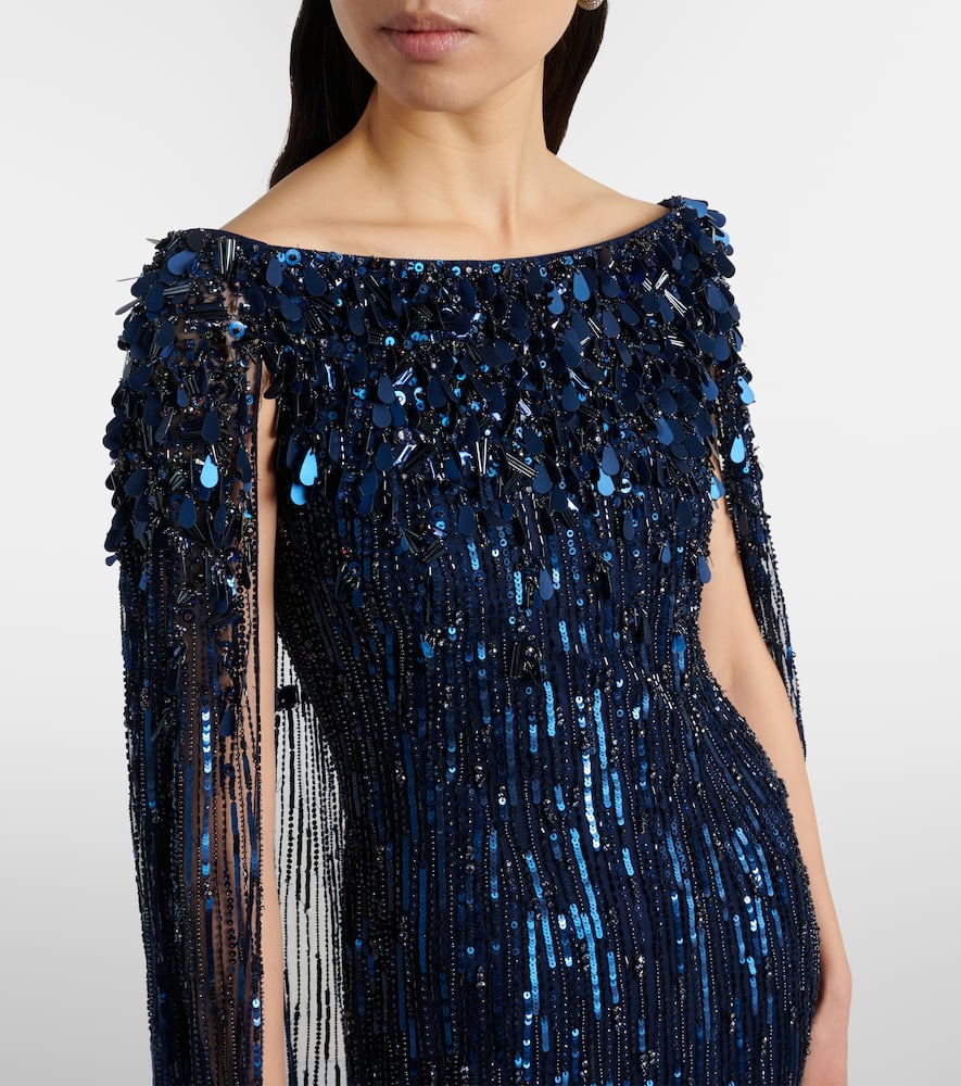 Luella fringed sequined gown