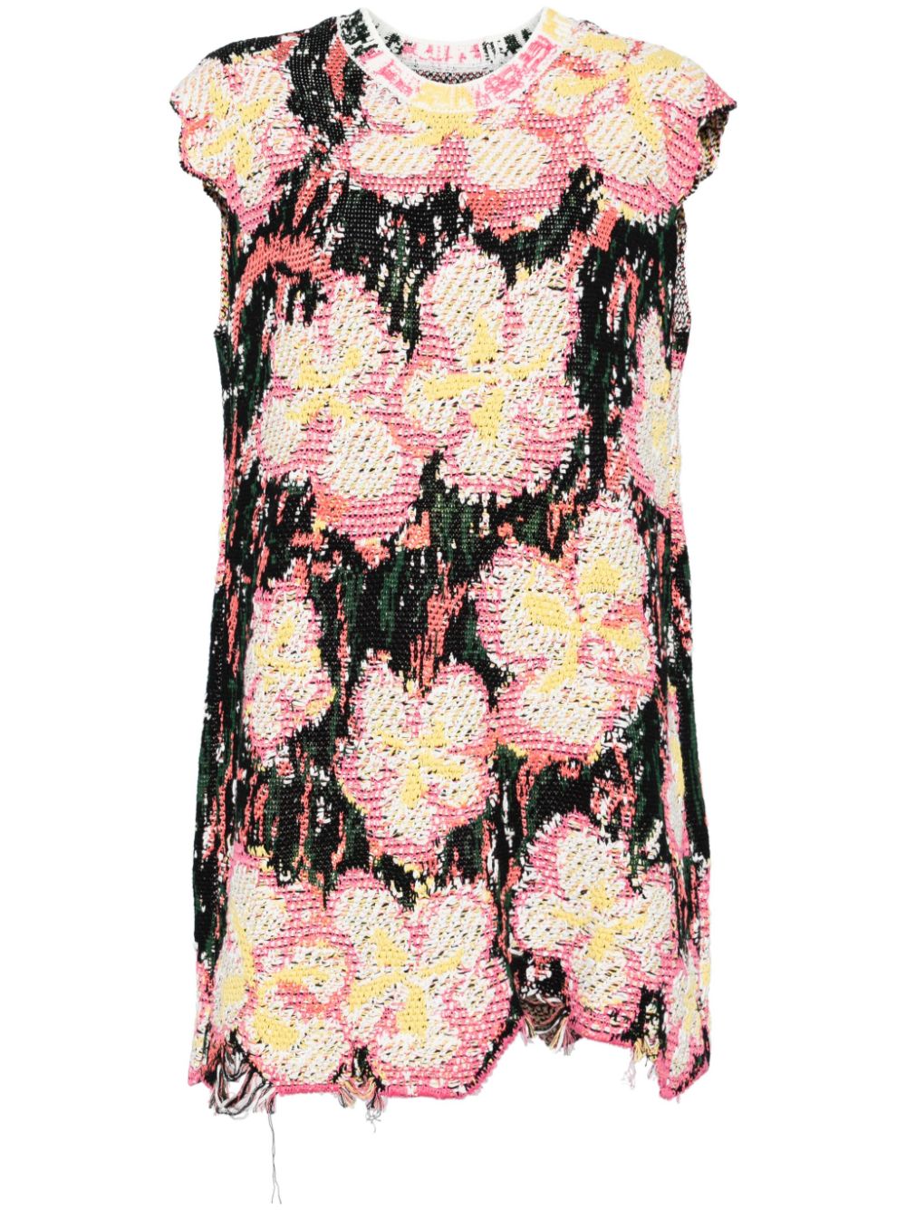 Floral-print sleeveless minidress - Multicolour