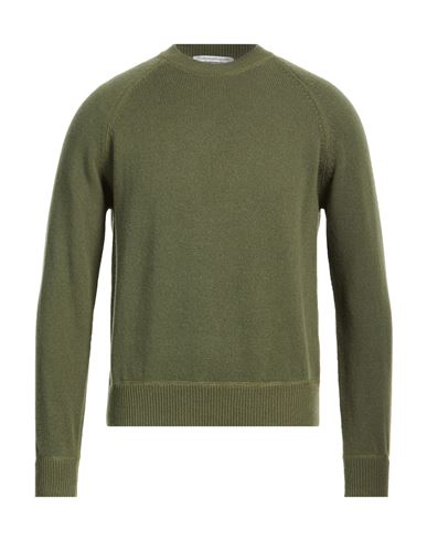 Man Sweater Military green Size S Wool, Polyamide