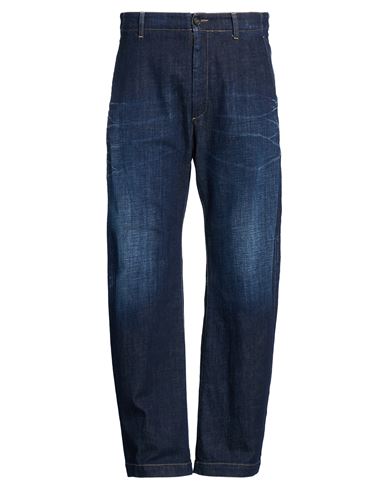 Man Jeans Blue Size 32 Cotton, Elastane