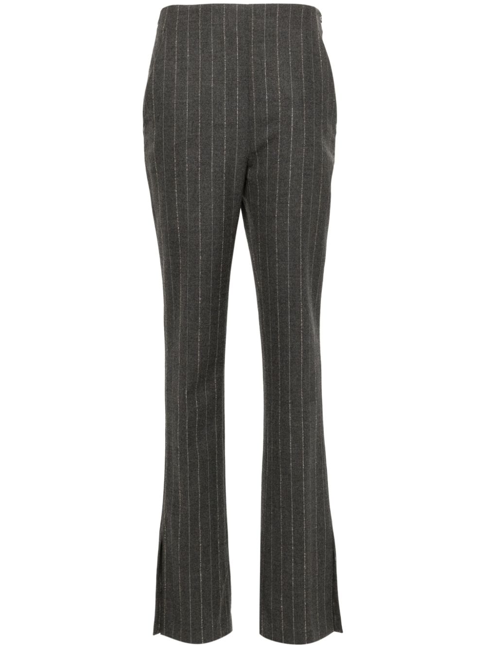 Pinstripe wool trousers - Grey