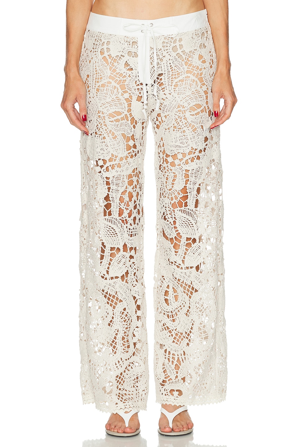 SIEDRES Leane Pant in Ecru - Cream. 34 also