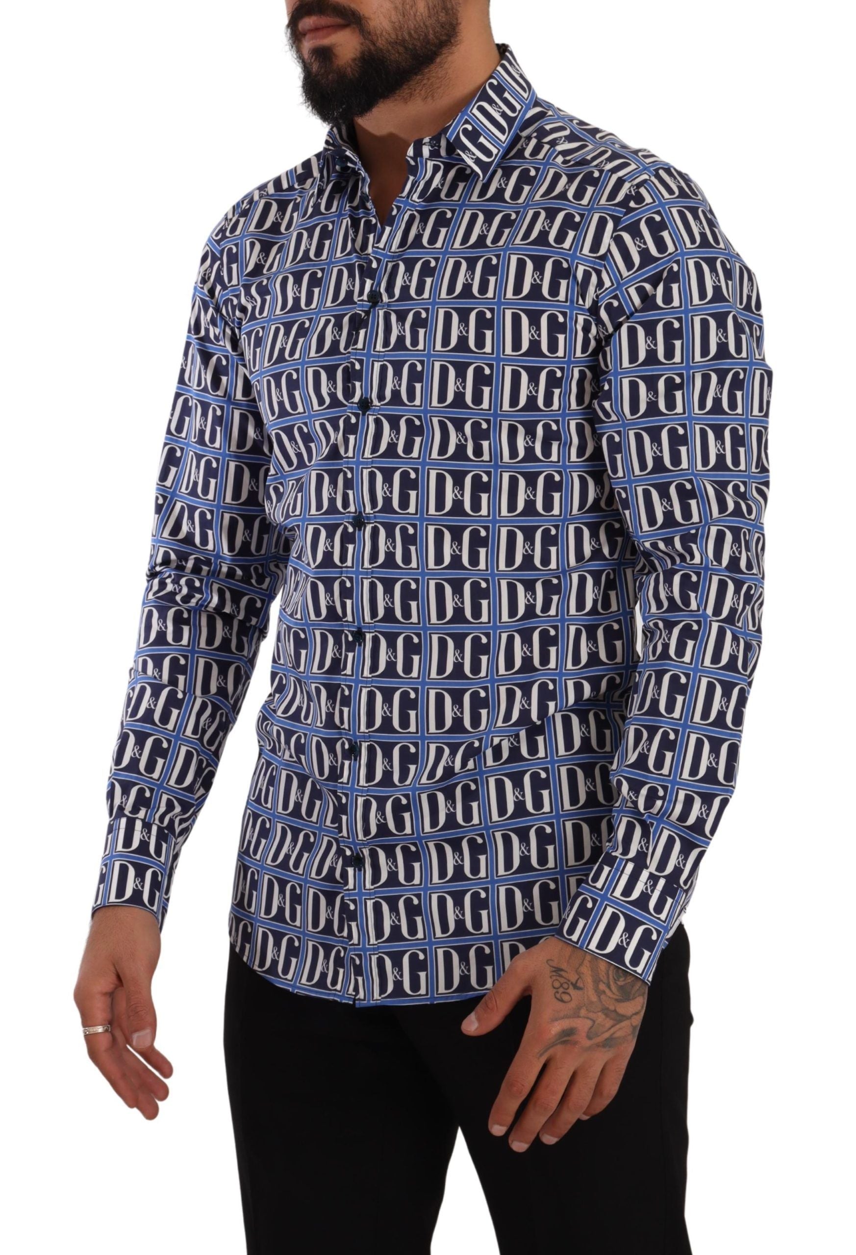 Logo-Print Shirt — Blue