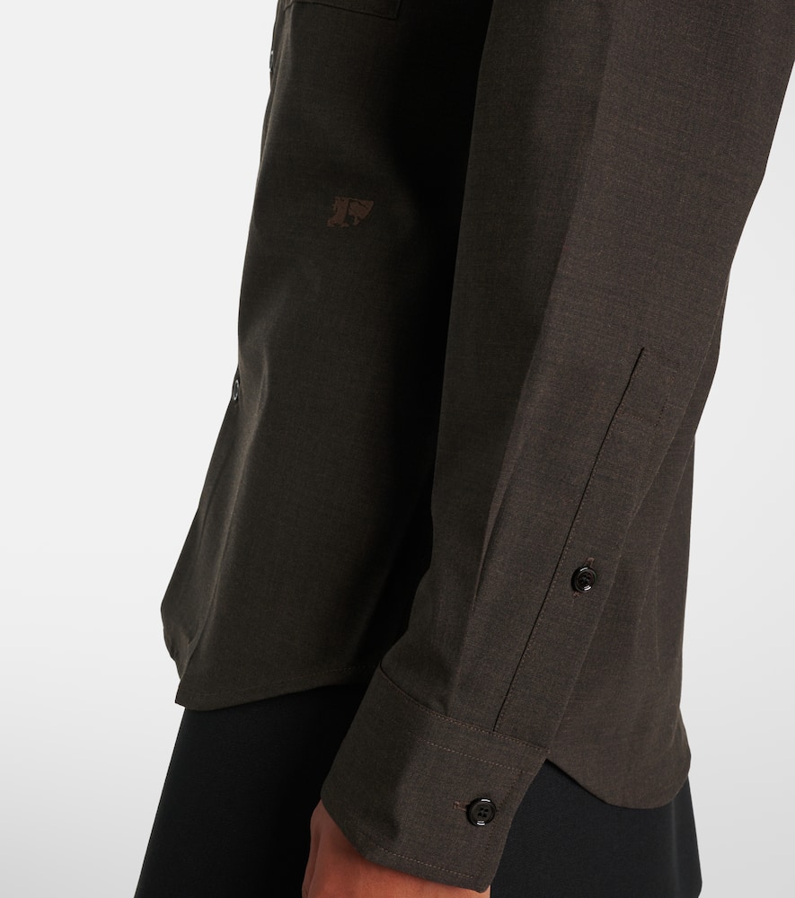 Wool-blend shirt