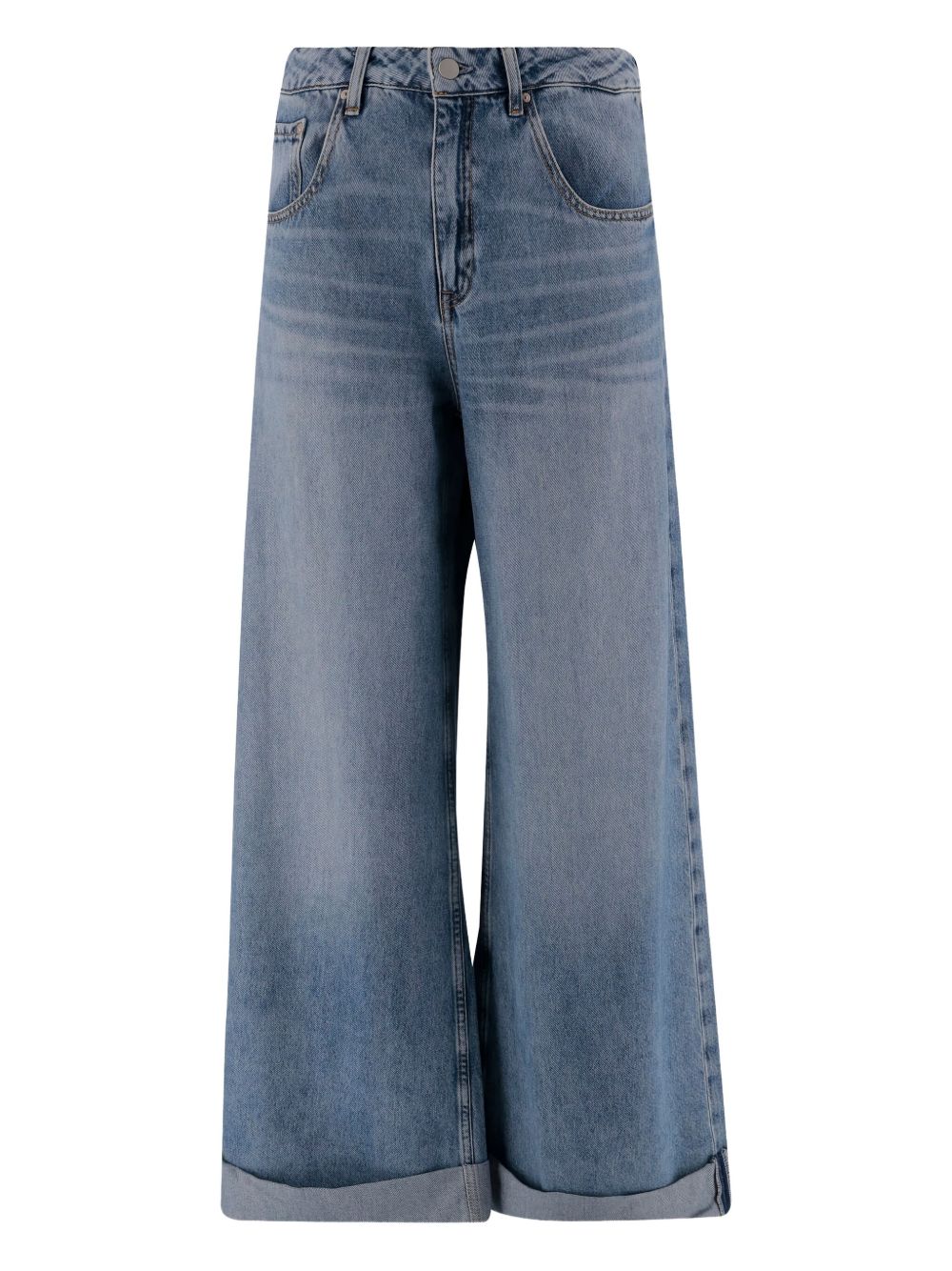 Turn-up hem jeans - Blue