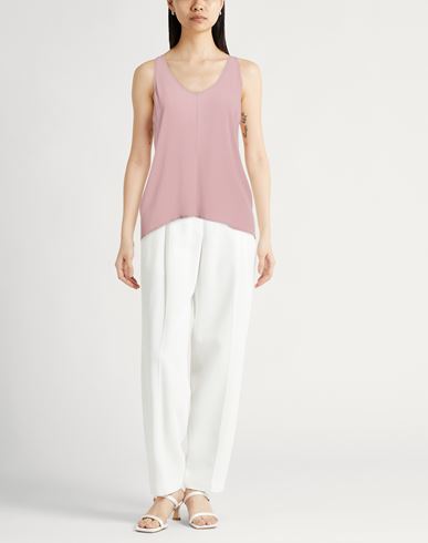 Woman Top Taupe Size 2 Acetate, Silk