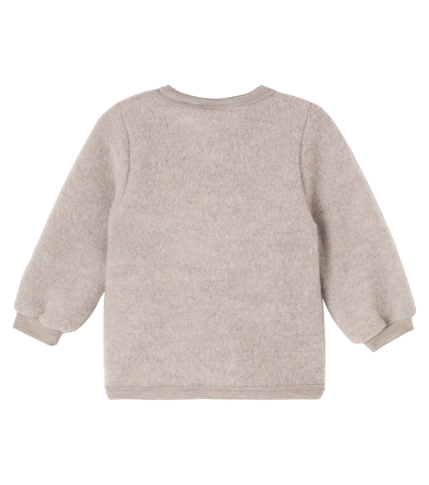 Baby Kari wool fleece cardigan