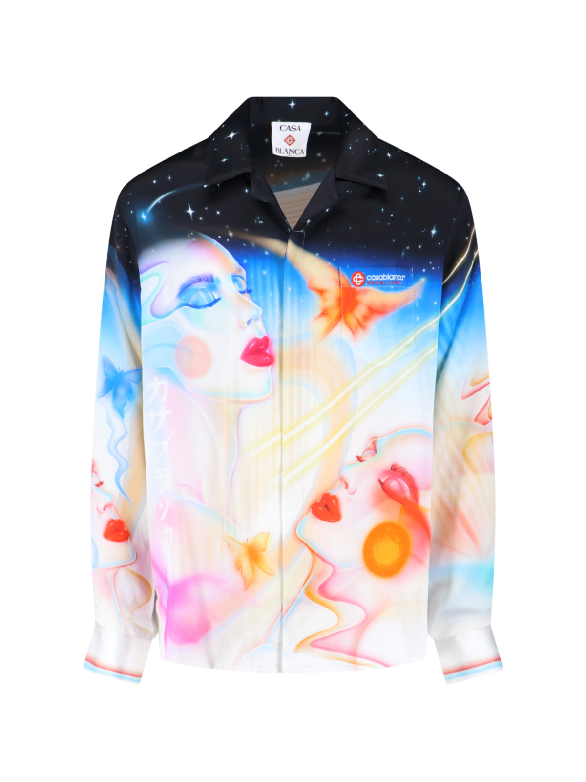 100% Silk Graphic Camp Shirt