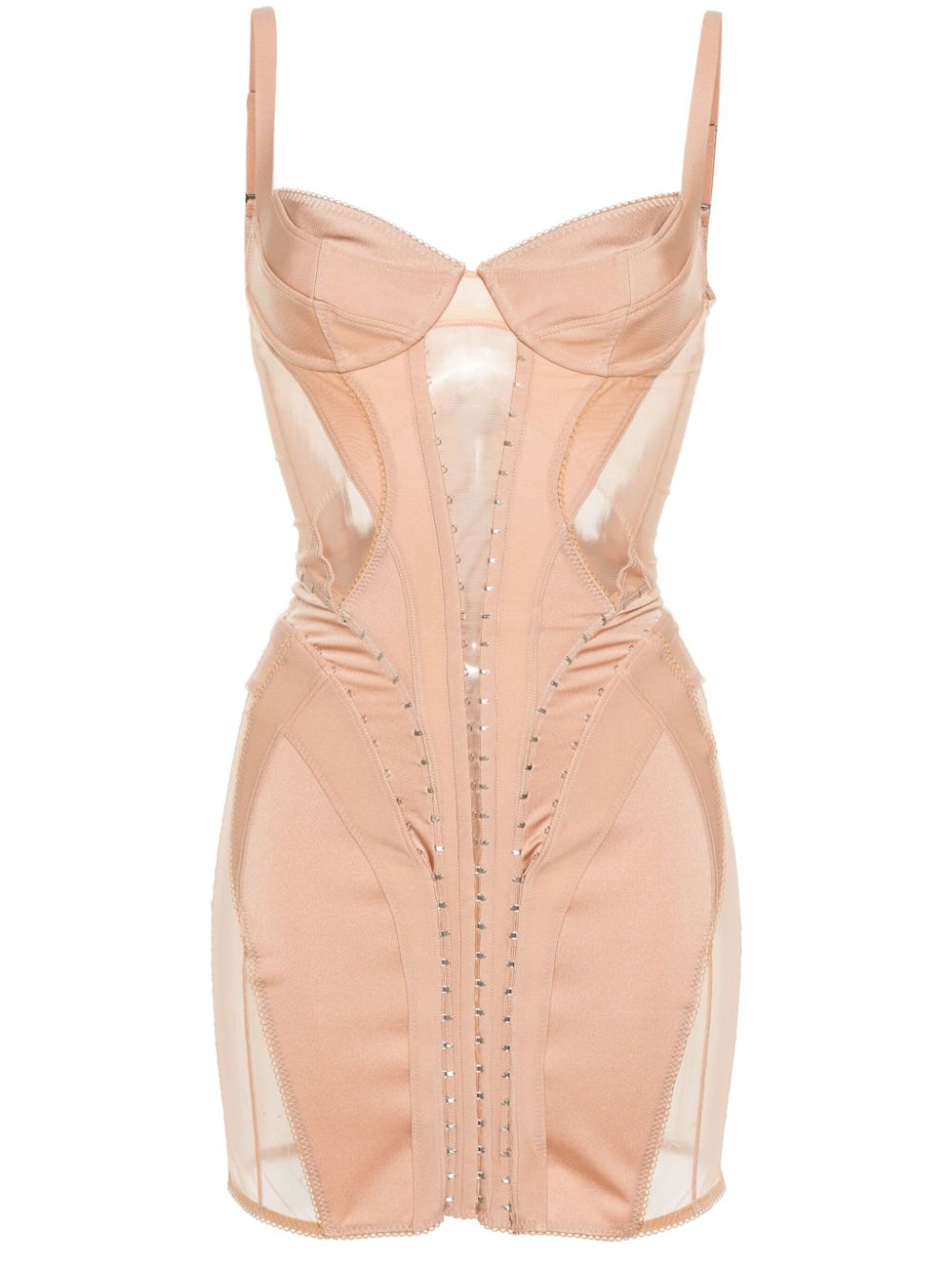 Corset mini dress - Neutrals