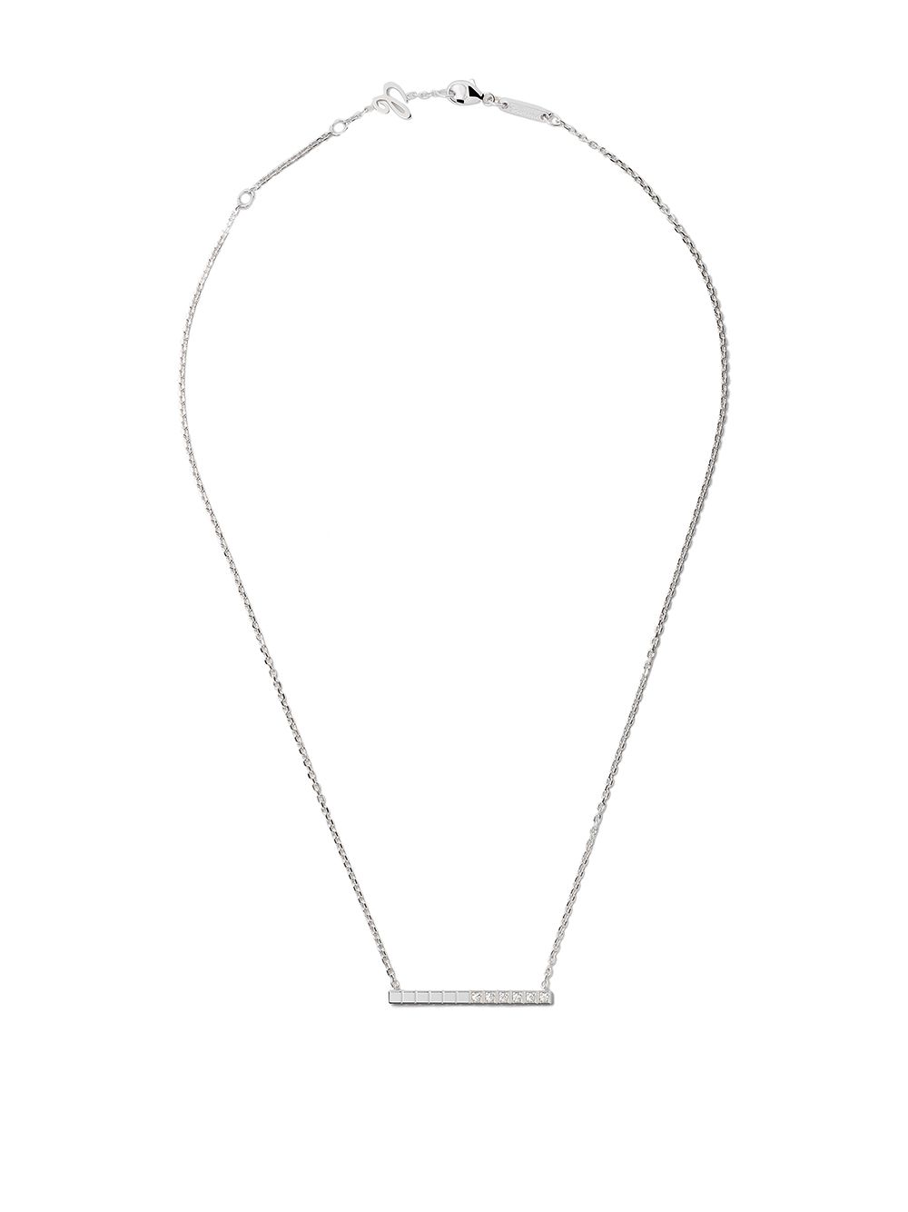 18kt white gold Ice Cube Pure diamond necklace - FAIRMINED WHITE GOLD