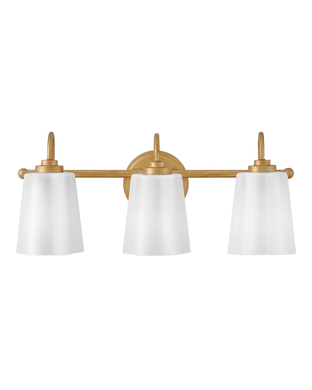 Distressed Brass LED Bathroom Vanity Light from the Honey Collection