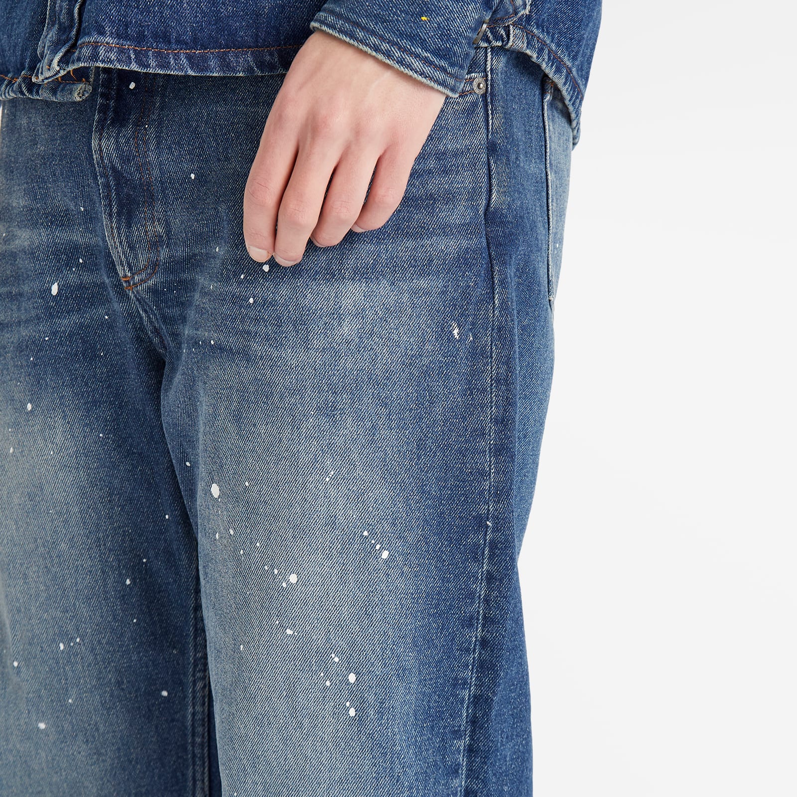 Men's Relaxed H Painter Denim Jeans in Washed Indigo