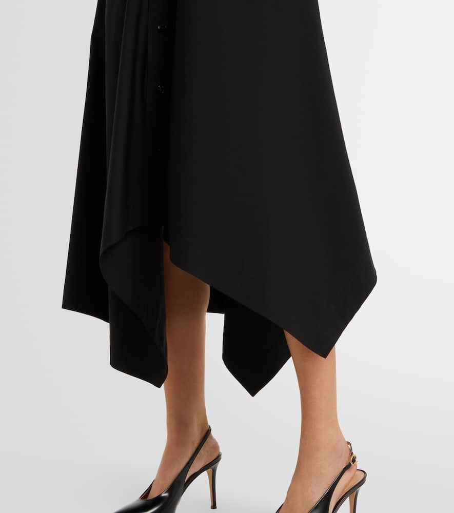Cotton-blend jersey midi dress