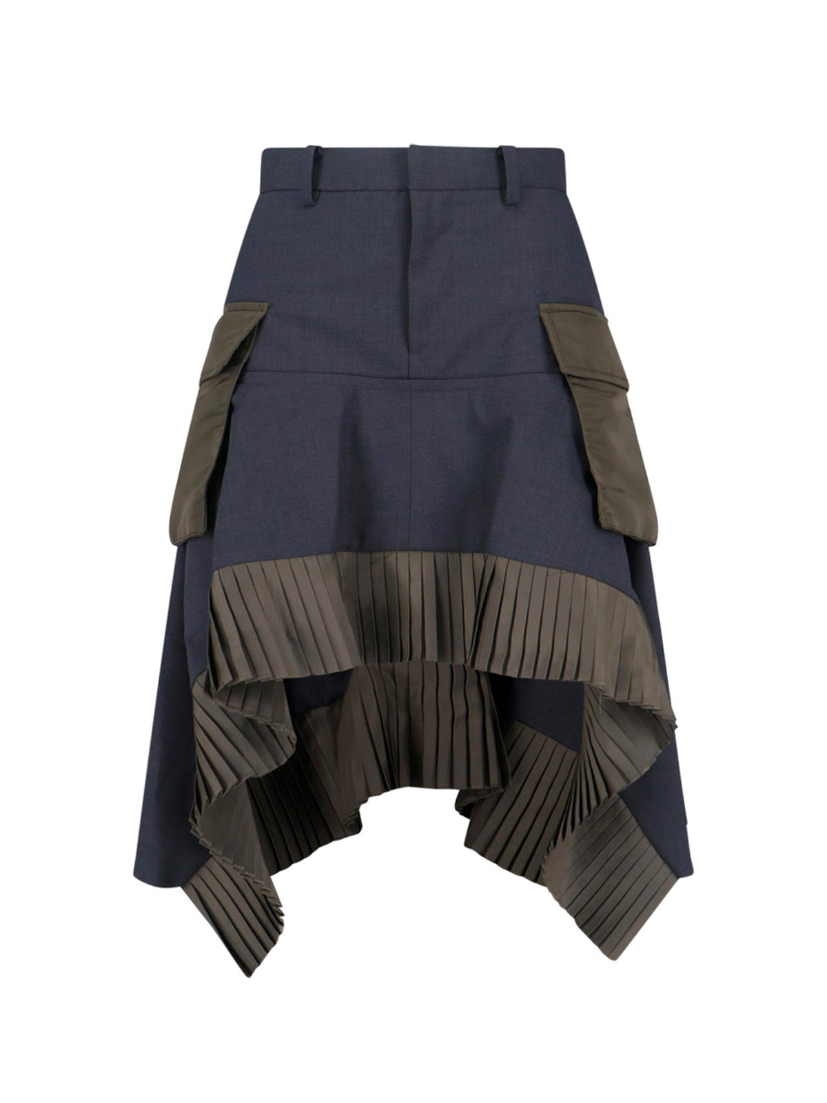 Modern Wool-Blend Skirt with Technical Detail