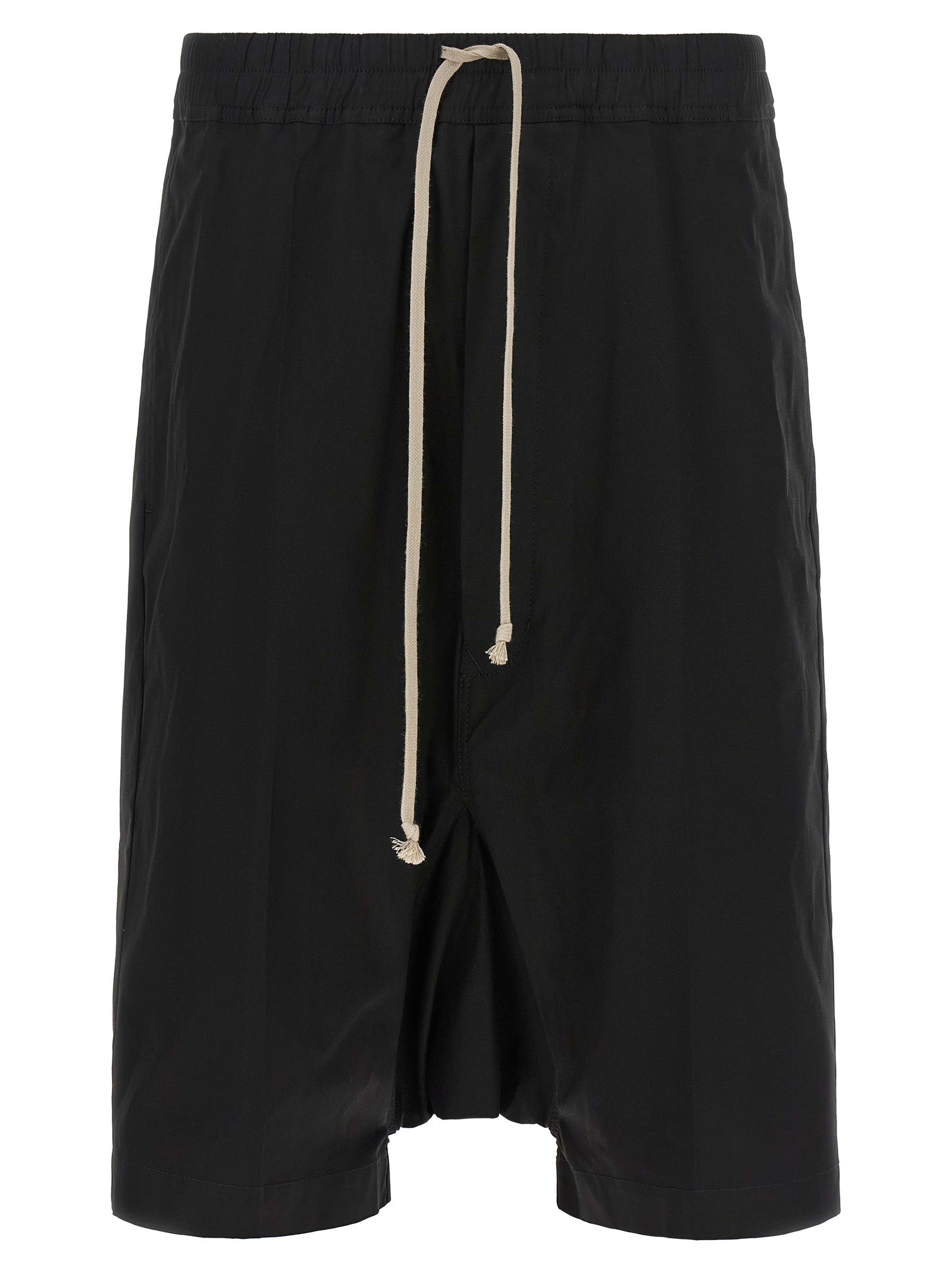 Cotton Poplin Bermuda Shorts — Black