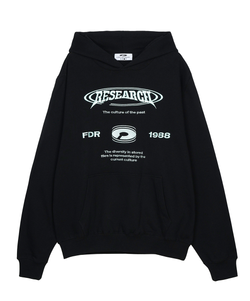 Downtown Logo Embo Hoodie Black