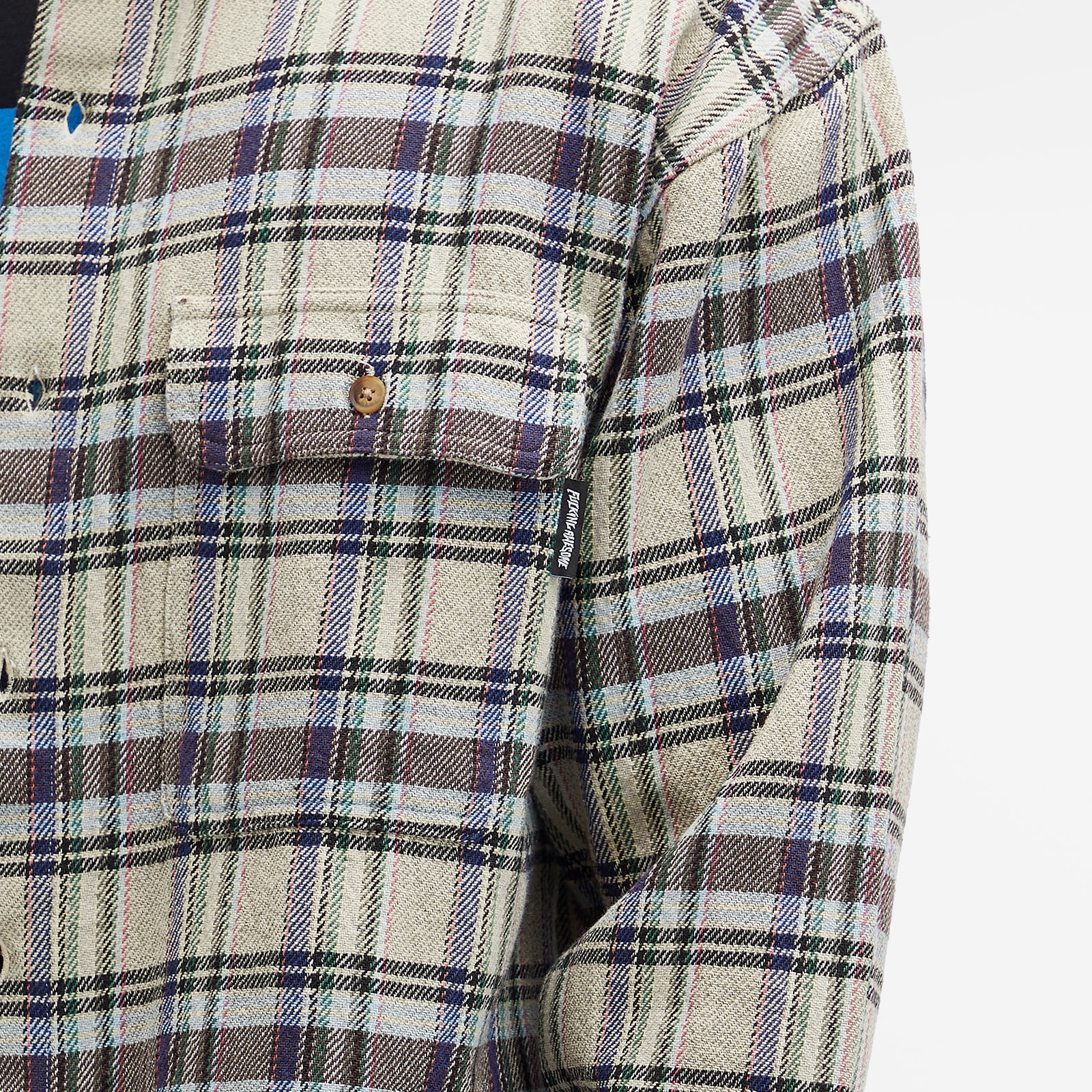Men's Rusty Plaid Flannel Shirt in Grey