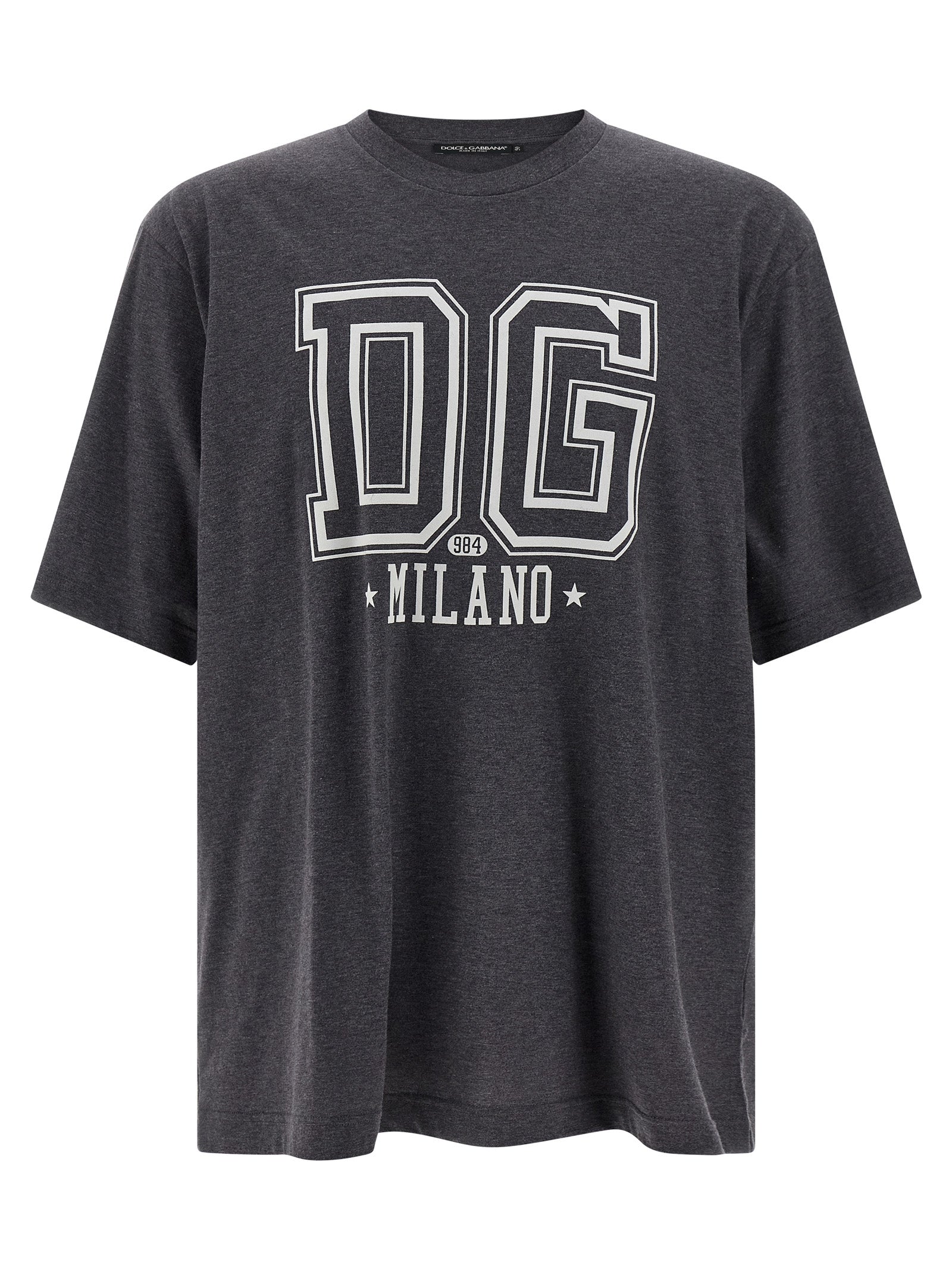 Logo-Flocked Cotton T-Shirt — Gray