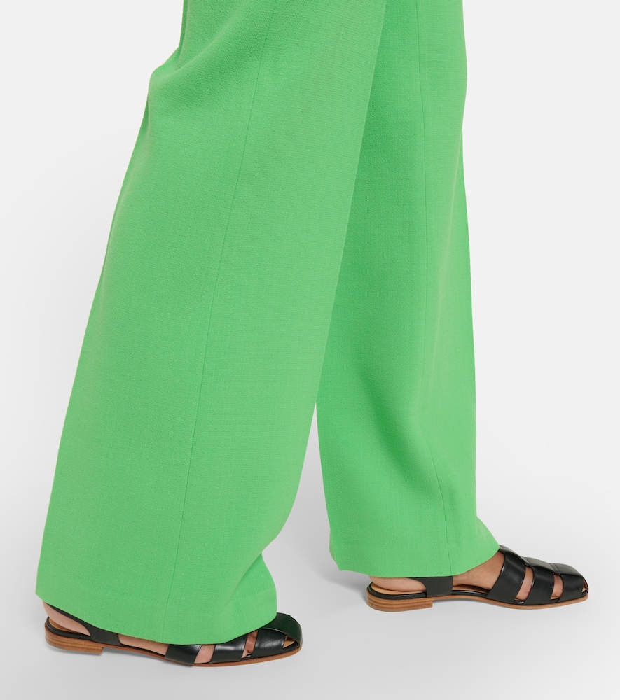 Vesta high-rise wide-leg virgin wool pants