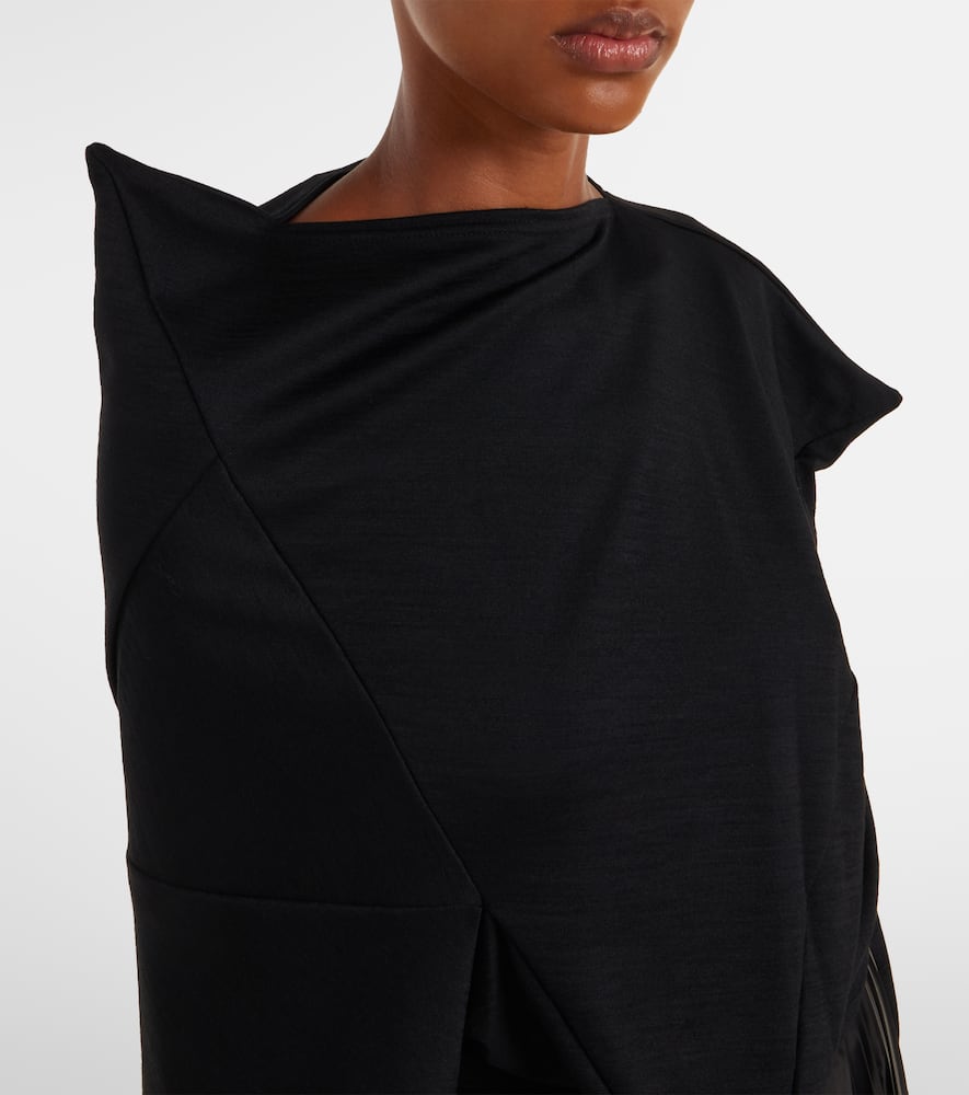 Wool-blend crop top
