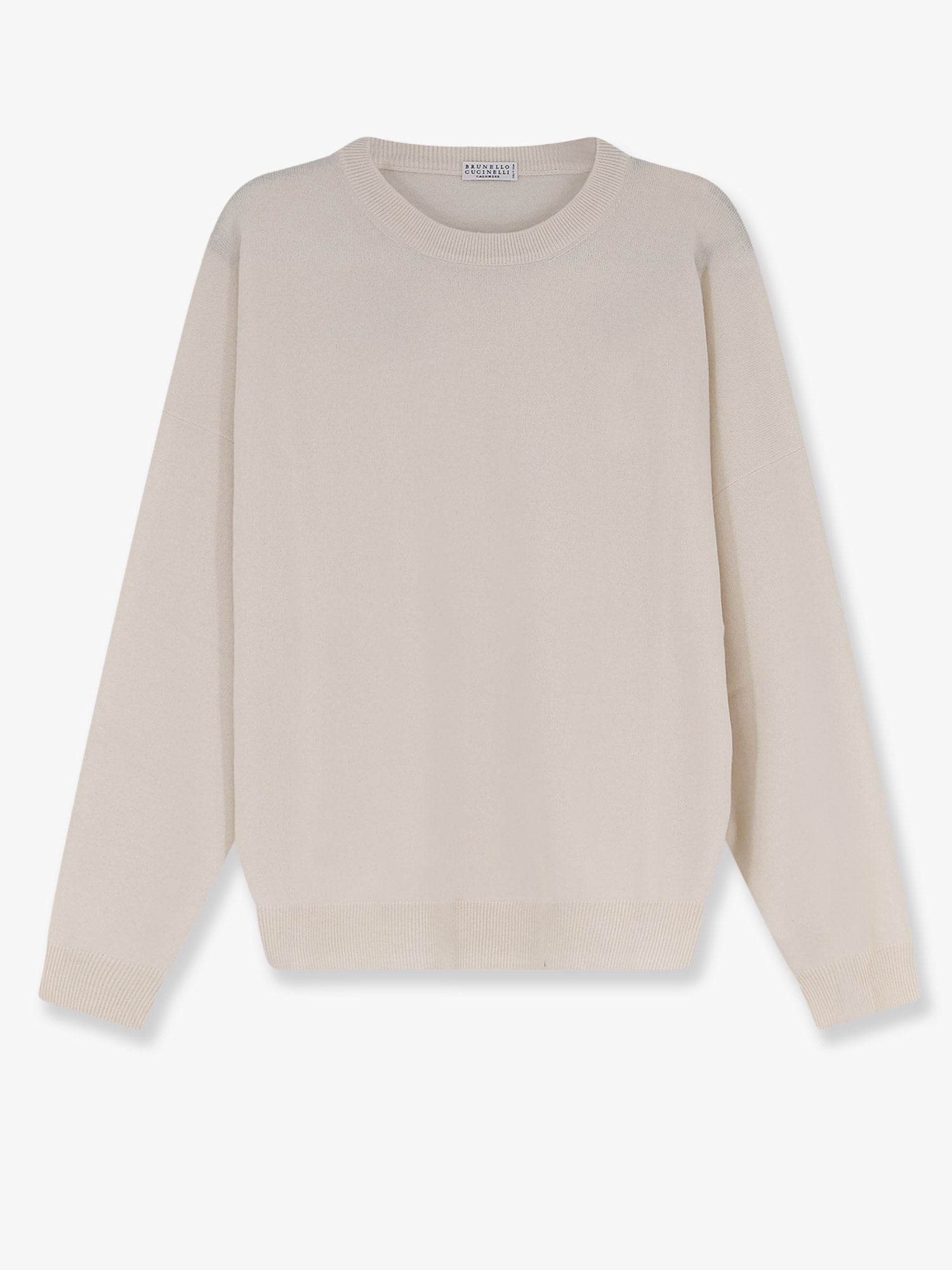 Cashmere Crew-Neck Sweater — White