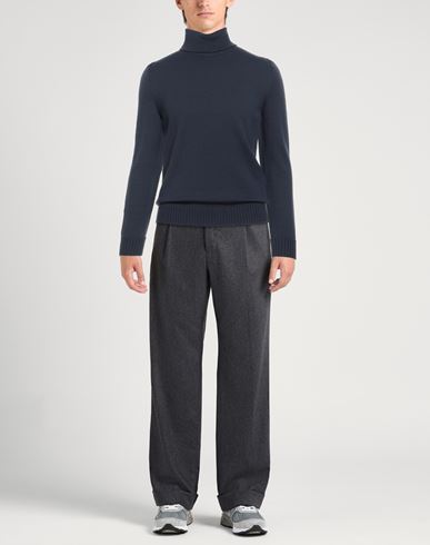 Man Turtleneck Slate blue Size 36 Merino Wool