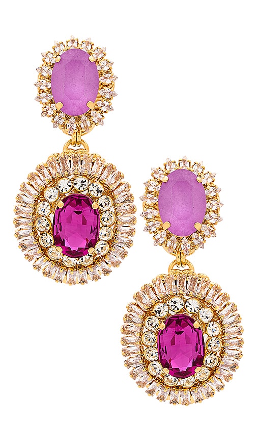 Anton Heunis OHRHÄNGER OVAL DISC in Fuchsia