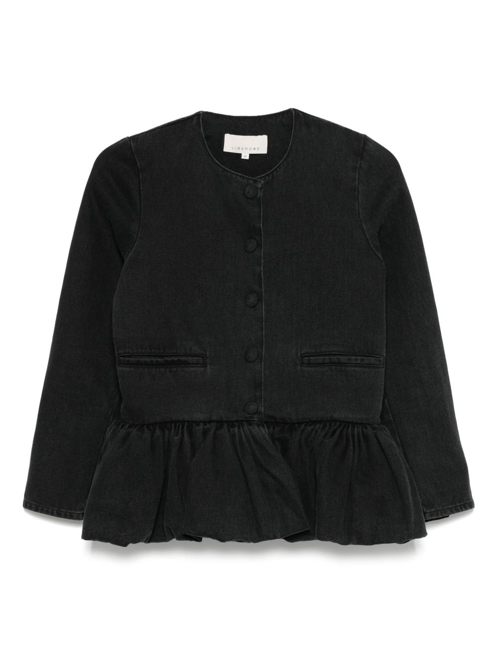 LIBEROWE denim peplum jacket - Black
