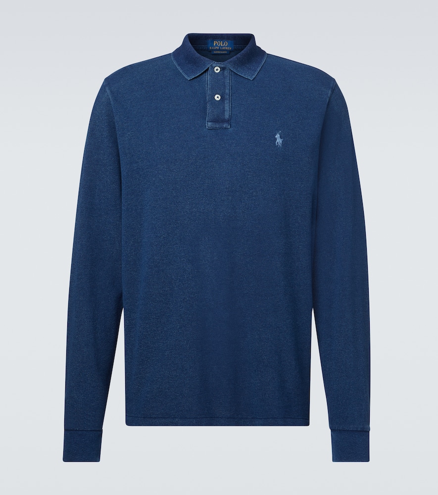 Cotton mesh polo shirt