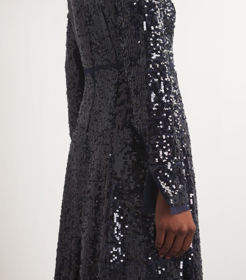 Sequinned Cape Gown