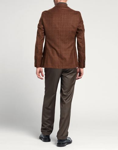 Man Blazer Dark brown Size 38 Virgin Wool