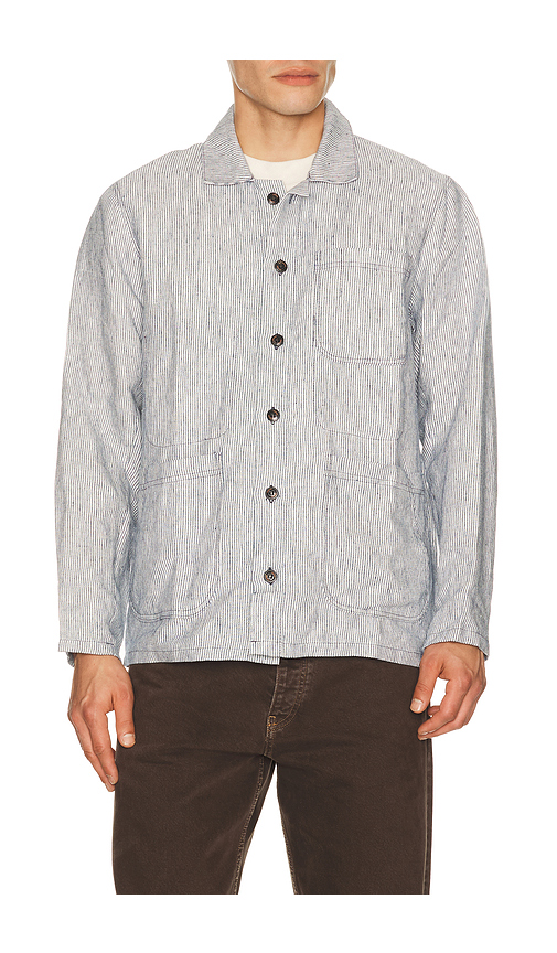PEREGRINE Windsor Linen Shacket in Navy. S. Also in M, XXL/2X