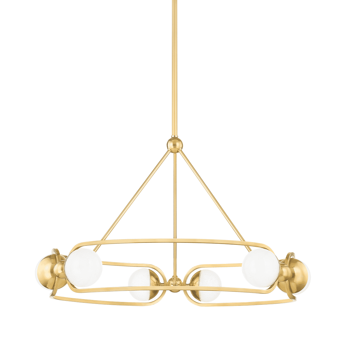 Aged Brass LED Chandelier from the Hartford Collection