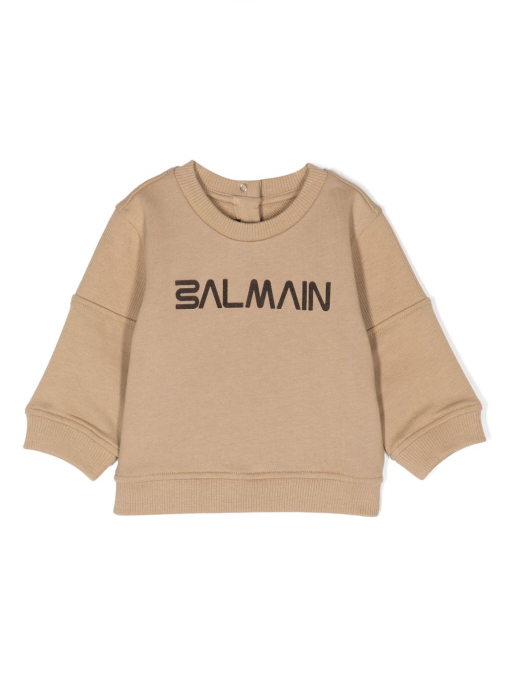 Logo-print cotton sweatshirt - Brown