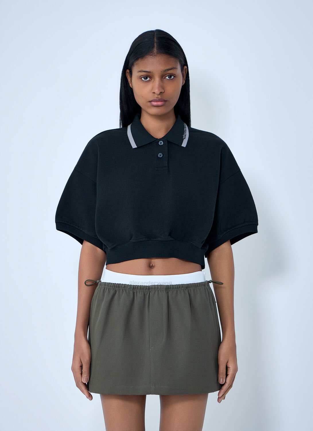 Cropped Polo Shirt