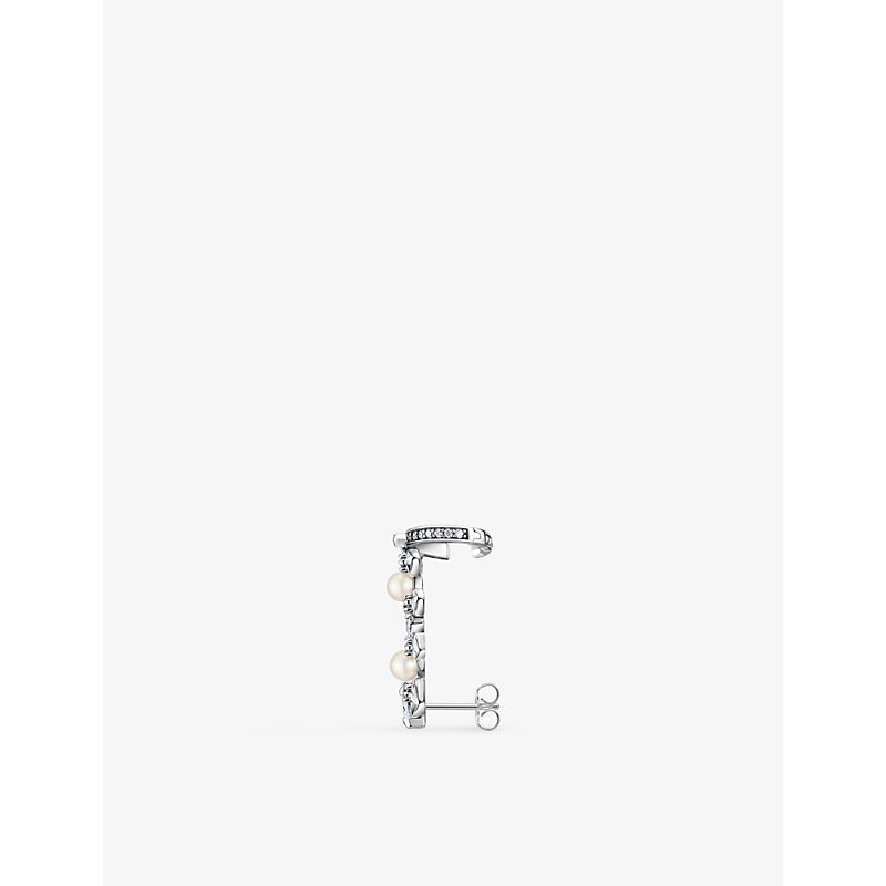 Womens White Ice Crystals Sterling Silver