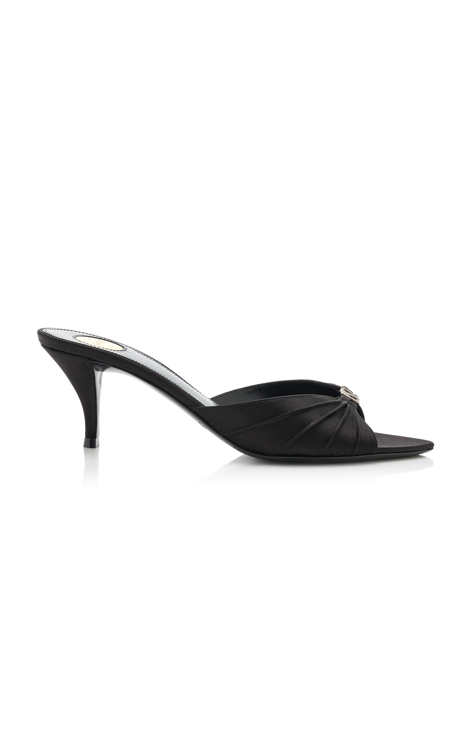Jerry Crystal Crepe-Satin Mules - Moda Operandi