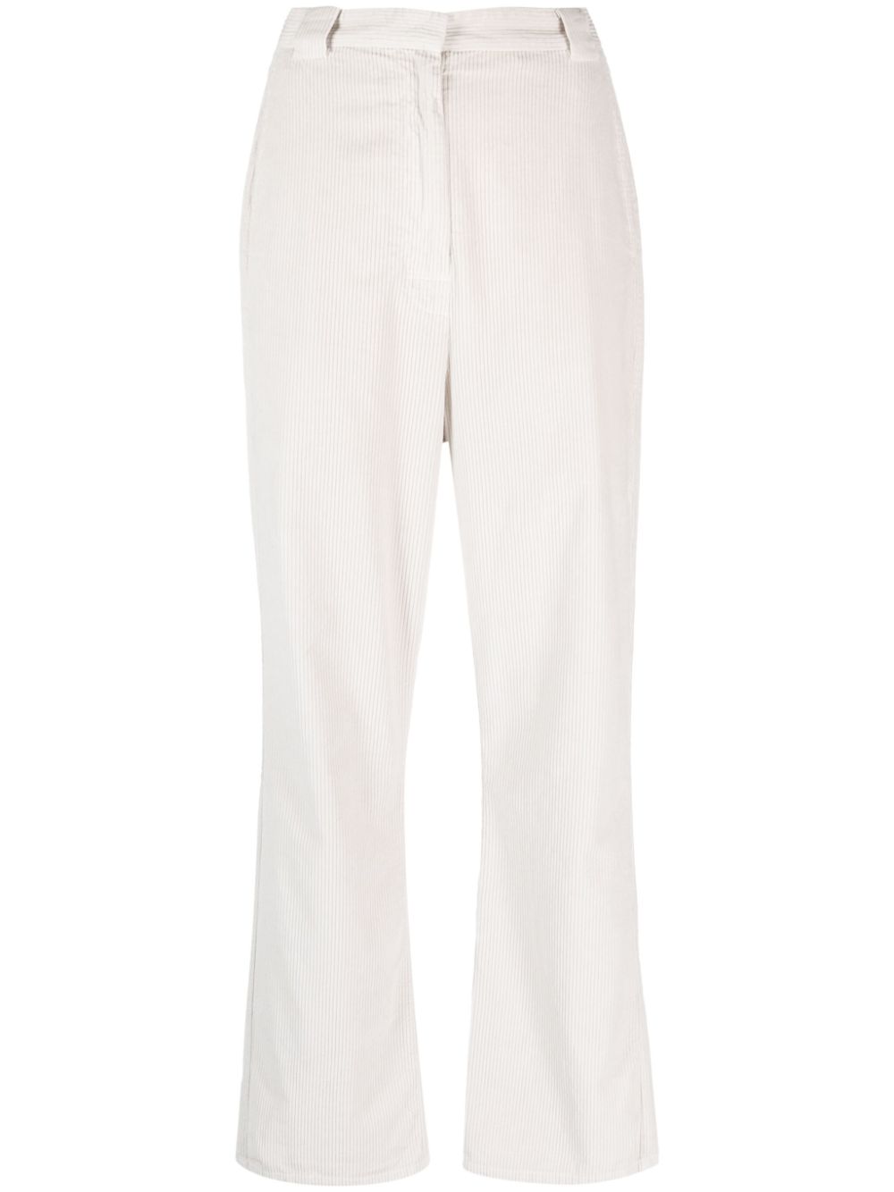 Straight-leg corduroy trousers - Neutrals